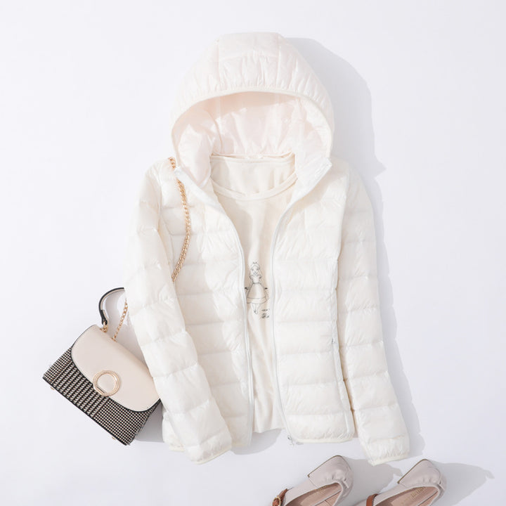 Women's slim down jacket with long sleeves