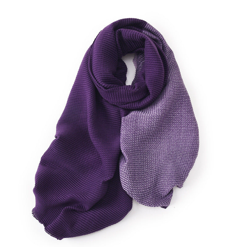 Gradient winter scarf for women in faux cashmere