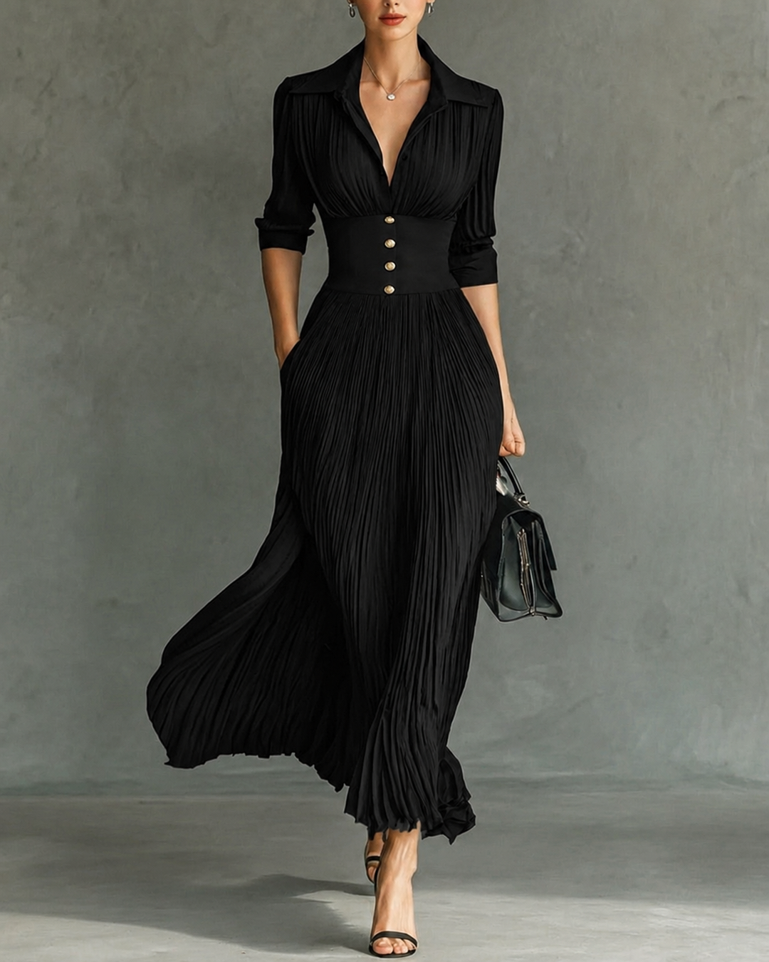 C&M® - Chic Fitted Waist Dress Carol & Margaret Wilmington