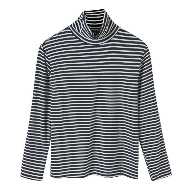 Women's long sleeve turtleneck pullover sweater front view