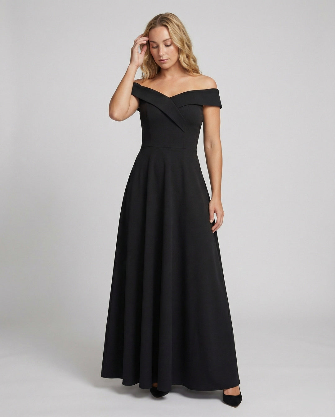 Kiara | Women's Off Shoulder A-Line Maxi Dress