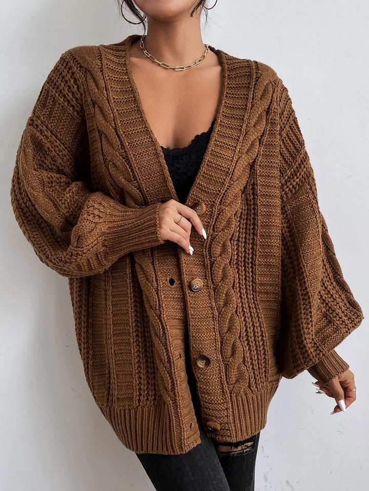 Noelle | Women's Chunky Knit Button Front Cardigan