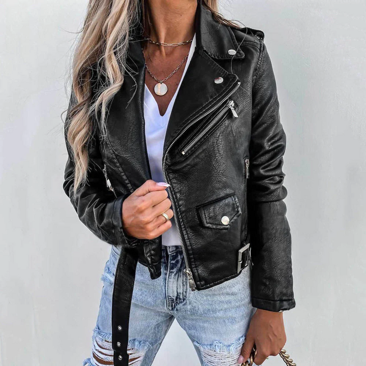 Saylor | Women's Asymmetrical Zip Biker Jacket