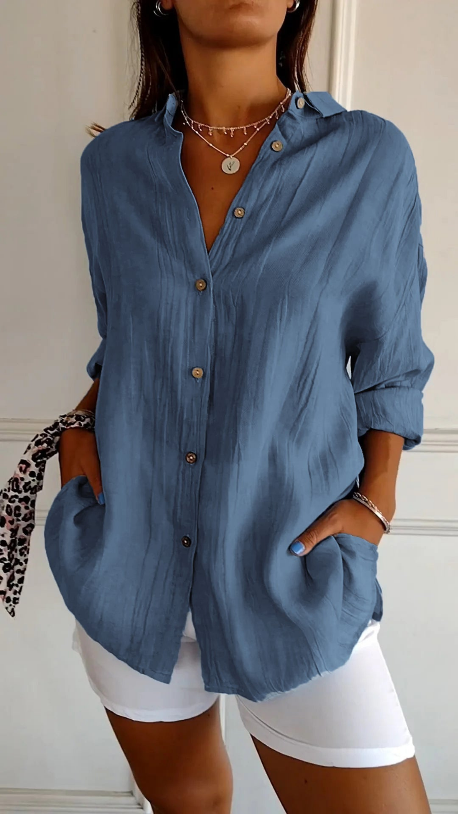 Bea | Women's Linen Oversized Button-Down Collared Shirt Carol & Margaret Wilmington