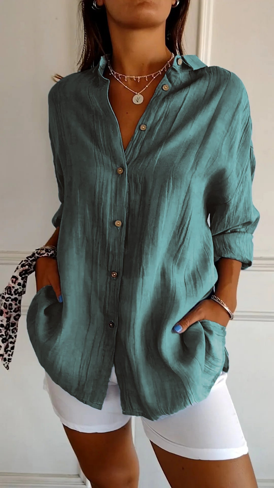 Bea | Women's Linen Oversized Button-Down Collared Shirt Carol & Margaret Wilmington
