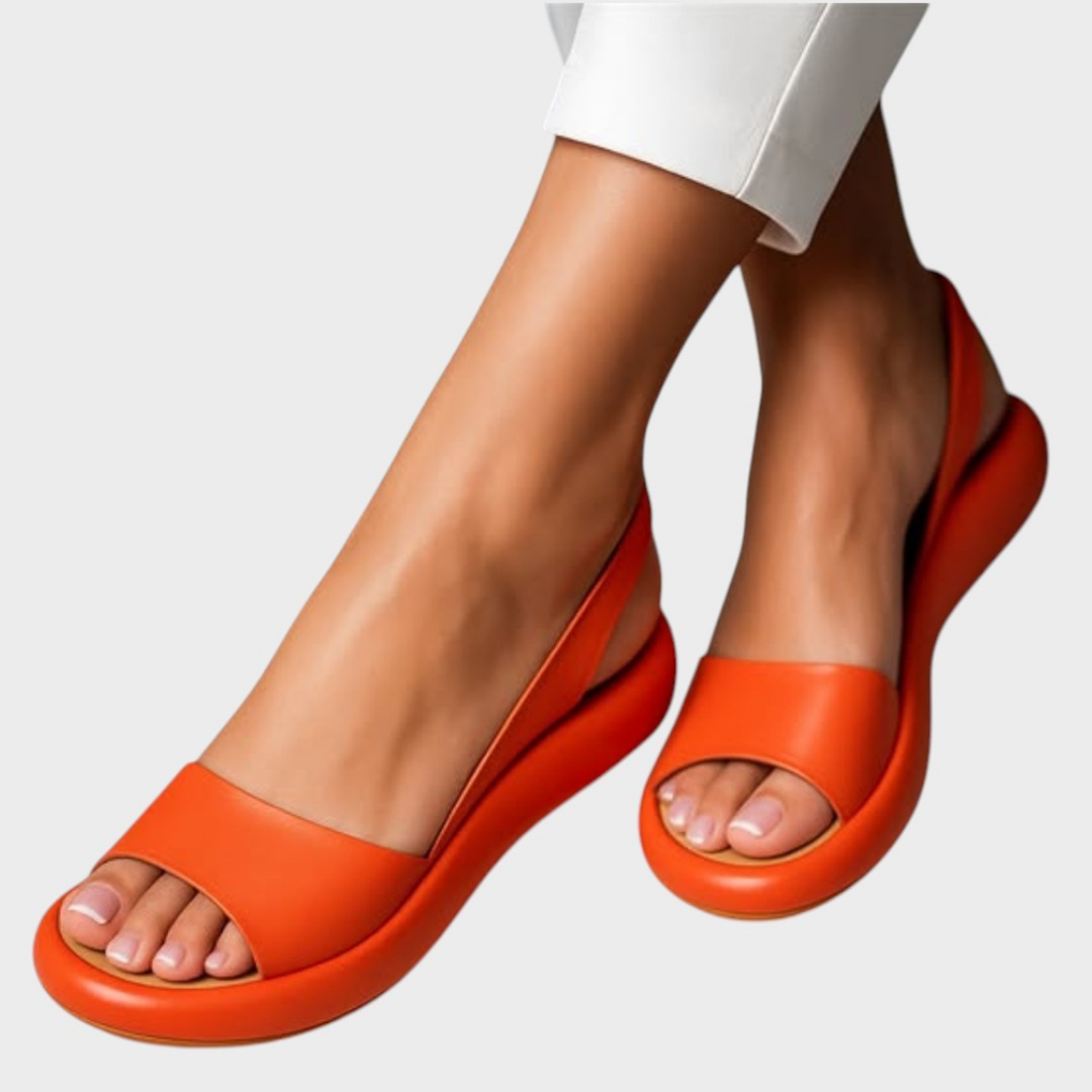 Bowie | Women's Leather Open Toe Slingback Flatform Sandals Carol & Margaret Wilmington