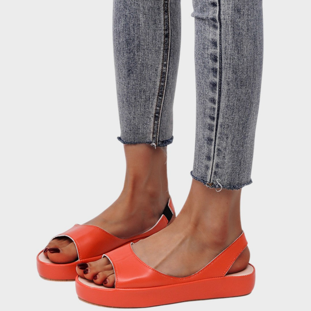 Bowie | Women's Leather Open Toe Slingback Flatform Sandals Carol & Margaret Wilmington