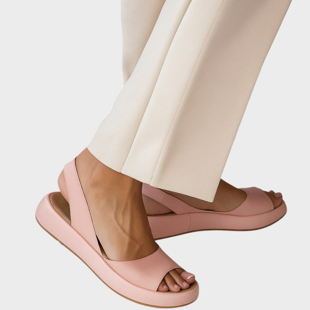 Bowie | Women's Leather Open Toe Slingback Flatform Sandals Carol & Margaret Wilmington