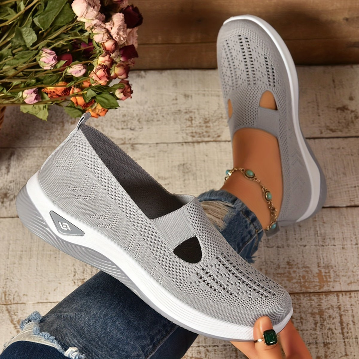 Caris | Women's Breathable Knit Cutout Slip-On Wedge Sneakers Carol & Margaret Wilmington