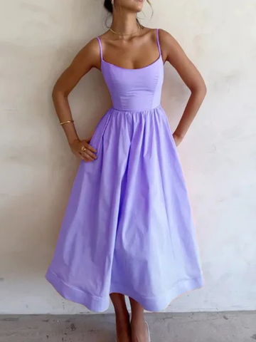 Celeste | Women's Cotton Spaghetti Strap A-Line Midi Dress Carol & Margaret Wilmington
