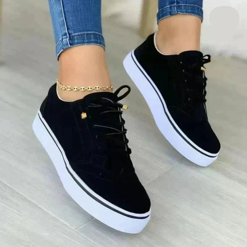 Araceli | Womens Casual Lace Up Brogue Detail Sneakers