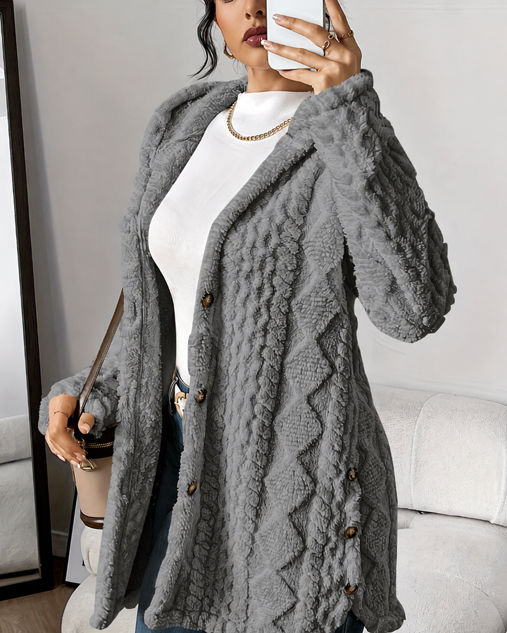 Anastasia | Women’s Hooded Cable Knit Cardigan
