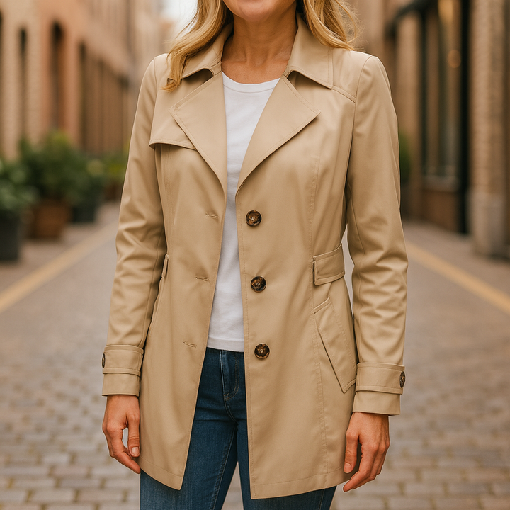 C&M® | Elegant Autumn Trench Coat Carol & Margaret Wilmington