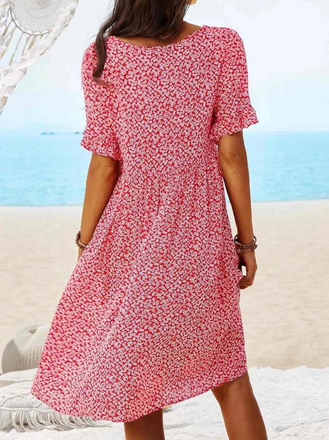 Daisy | Women's Cotton Ditsy Floral Flutter Sleeve Mini Dress Carol & Margaret Wilmington