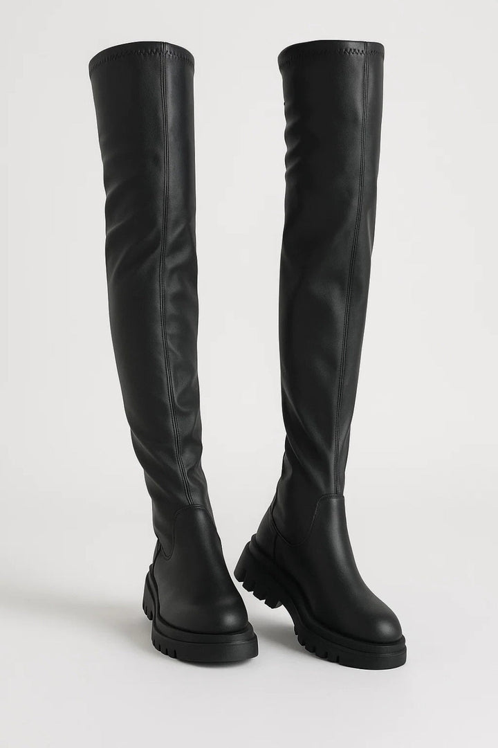 Melany | Women's Over Knee Boots with Block Heel