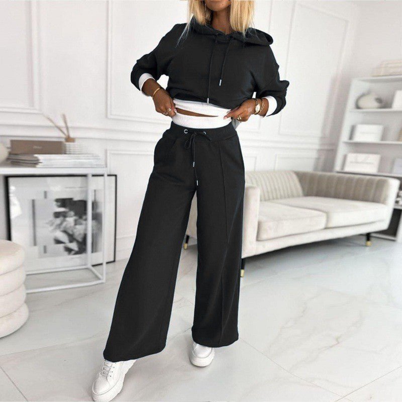 Catarina | Womens Casual Tracksuit Set With Hoodie and Wide Leg Joggers