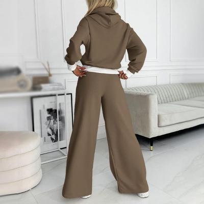 Catarina | Womens Casual Tracksuit Set With Hoodie and Wide Leg Joggers