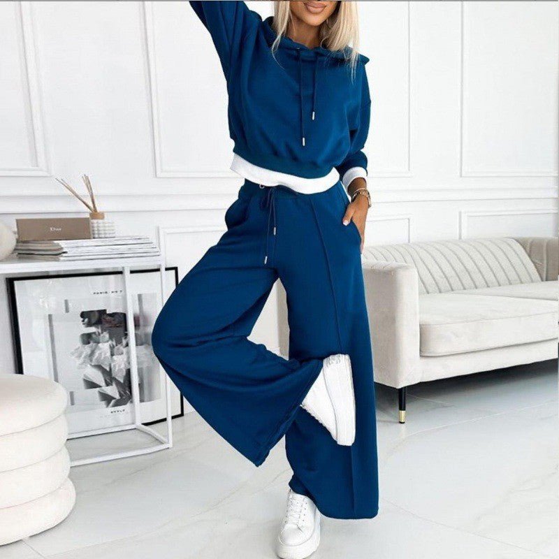 Catarina | Womens Casual Tracksuit Set With Hoodie and Wide Leg Joggers