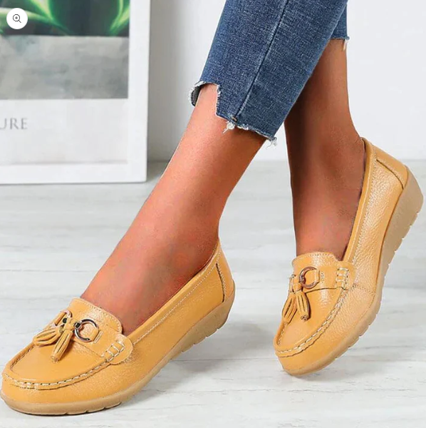 Angel | Womens Comfort Loafers With Tassel Detail