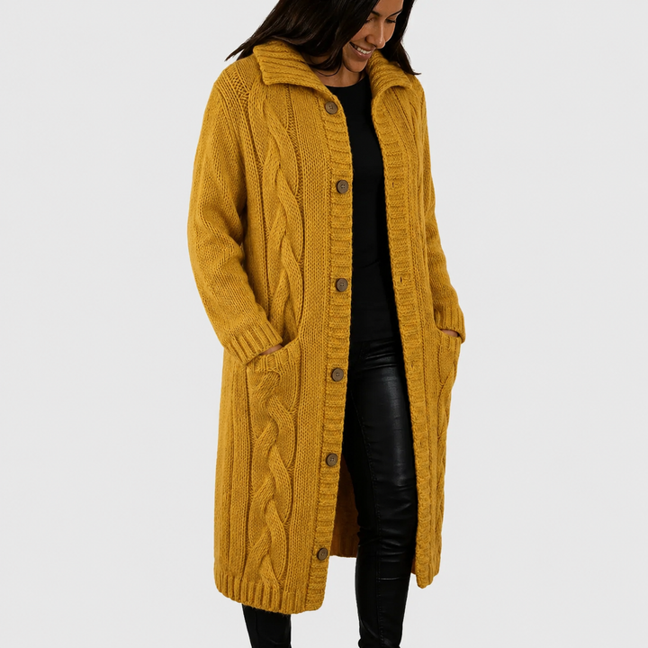 Paisley | Women's Hooded Longline Knit Cardigan