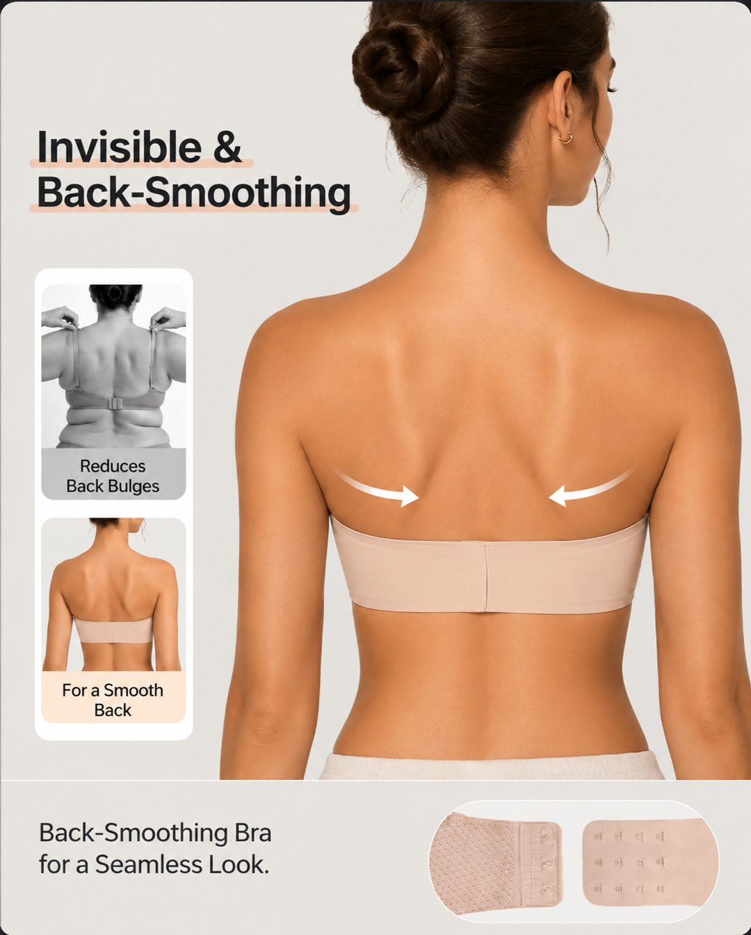 Aimee | Womens Strapless Comfort Bra With Molded Cups