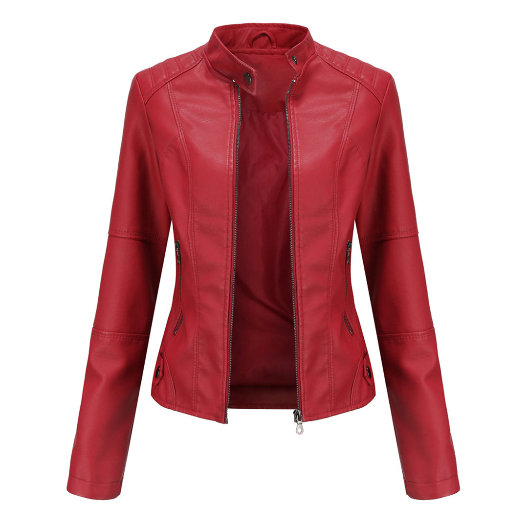 Autumn | Women’s Fitted Zip Biker Jacket