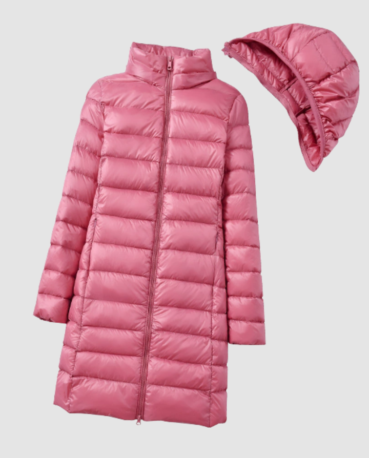 Rosalyn | Women's Hooded Quilted Longline Puffer Coat