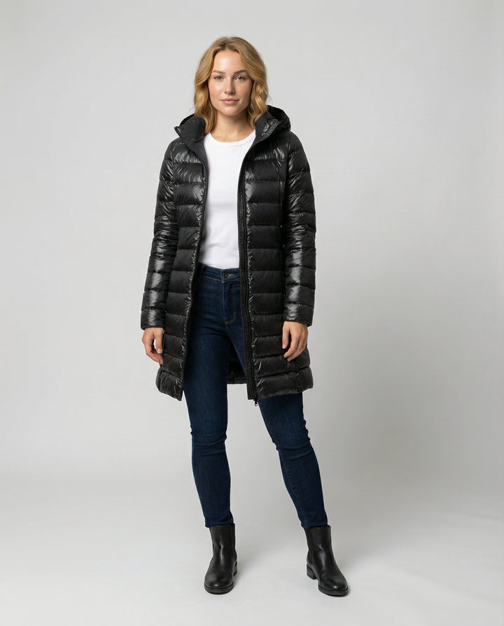 Rosalyn | Women's Hooded Quilted Longline Puffer Coat