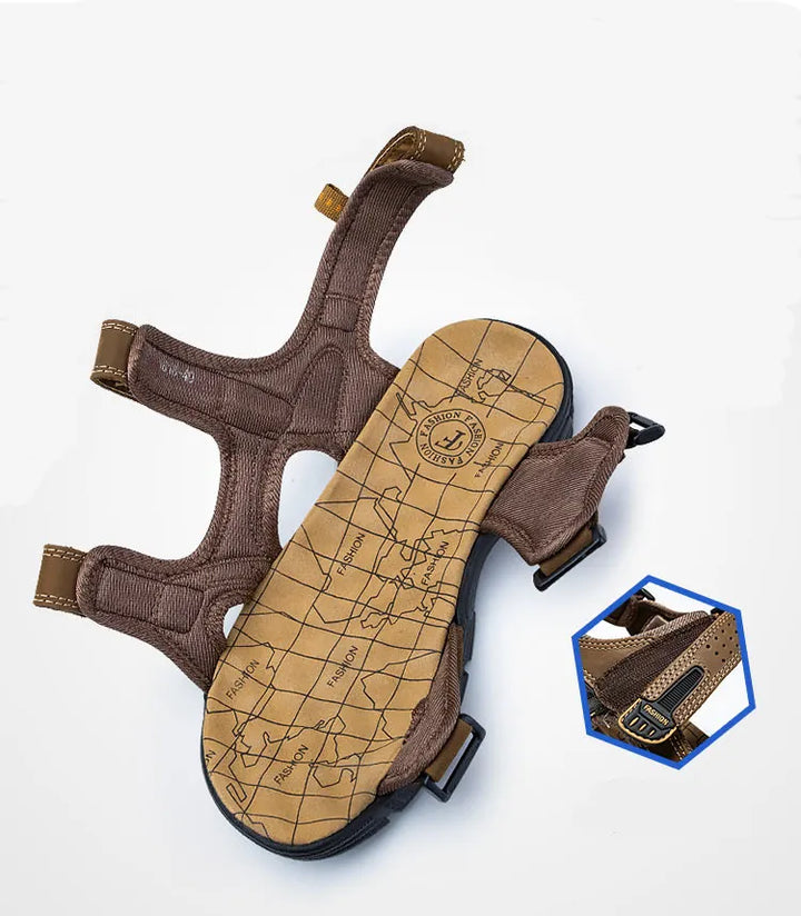 Bishop | Men’s Casual Adjustable Strap Sandals With Chunky Sole and Open Toe