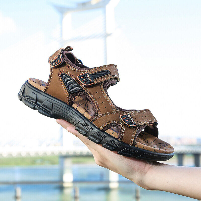 Bishop | Men’s Casual Adjustable Strap Sandals With Chunky Sole and Open Toe