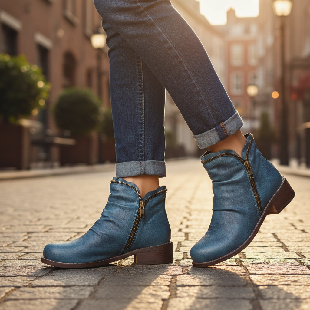 Meagan | Women's Casual Ankle Boots with Side Zipper