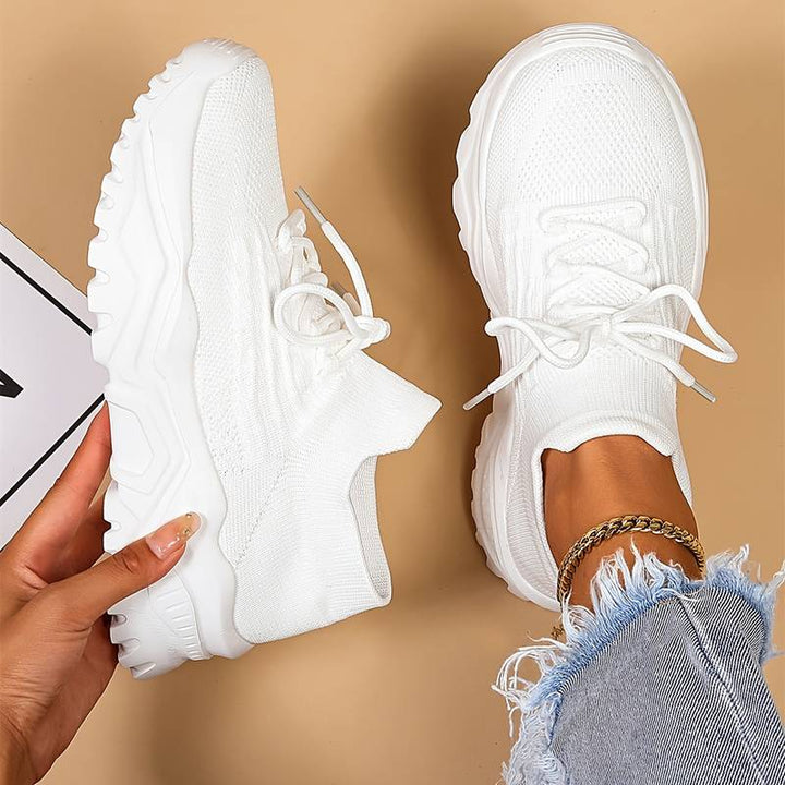 Antonette | Womens Chunky Sole Lace Up Sneakers