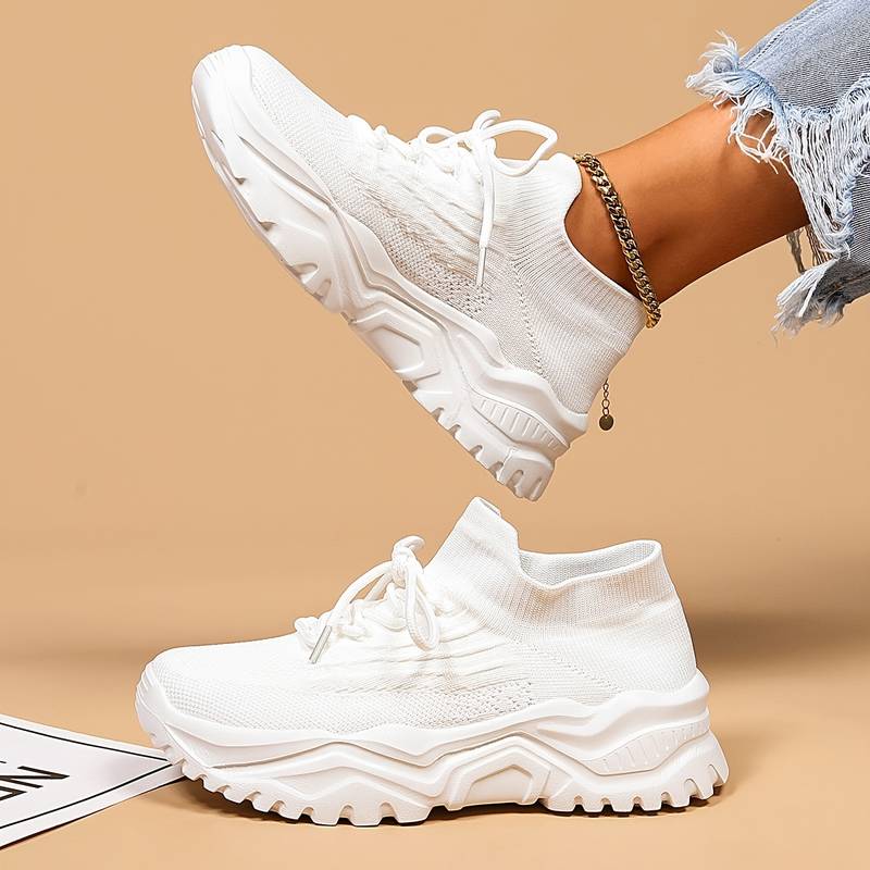 Antonette | Womens Chunky Sole Lace Up Sneakers