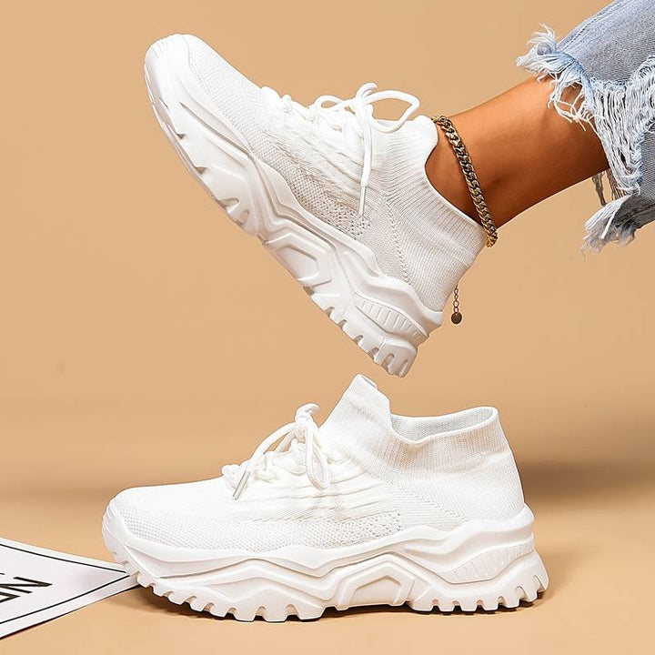 Antonette | Womens Chunky Sole Lace Up Sneakers