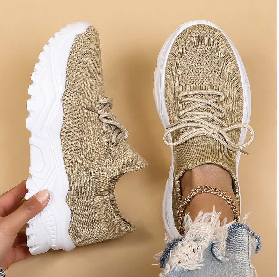 Antonette | Womens Chunky Sole Lace Up Sneakers