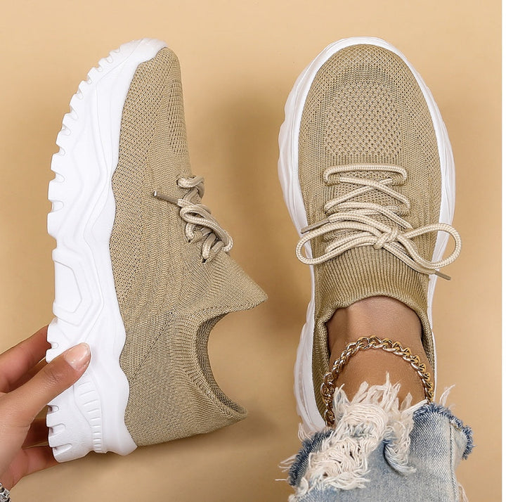 Antonette | Womens Chunky Sole Lace Up Sneakers