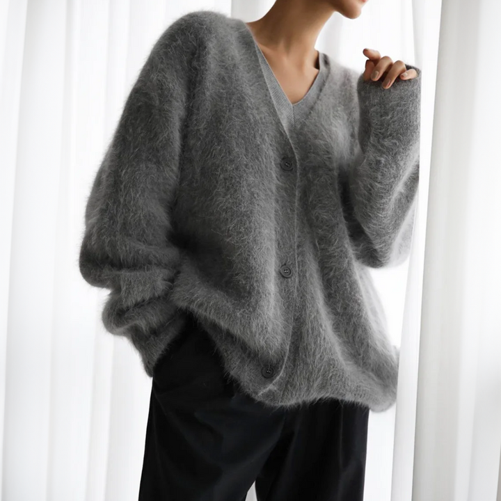 Reyna | Women's Off Shoulder Fuzzy Knit Sweater