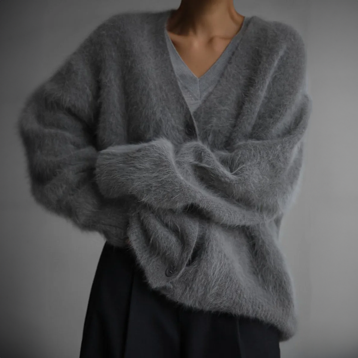 Reyna | Women's Off Shoulder Fuzzy Knit Sweater
