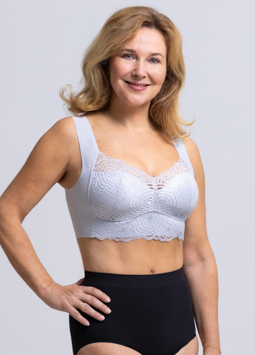 Adrianna | Womens Lift Bra With Wide Straps Longline Band