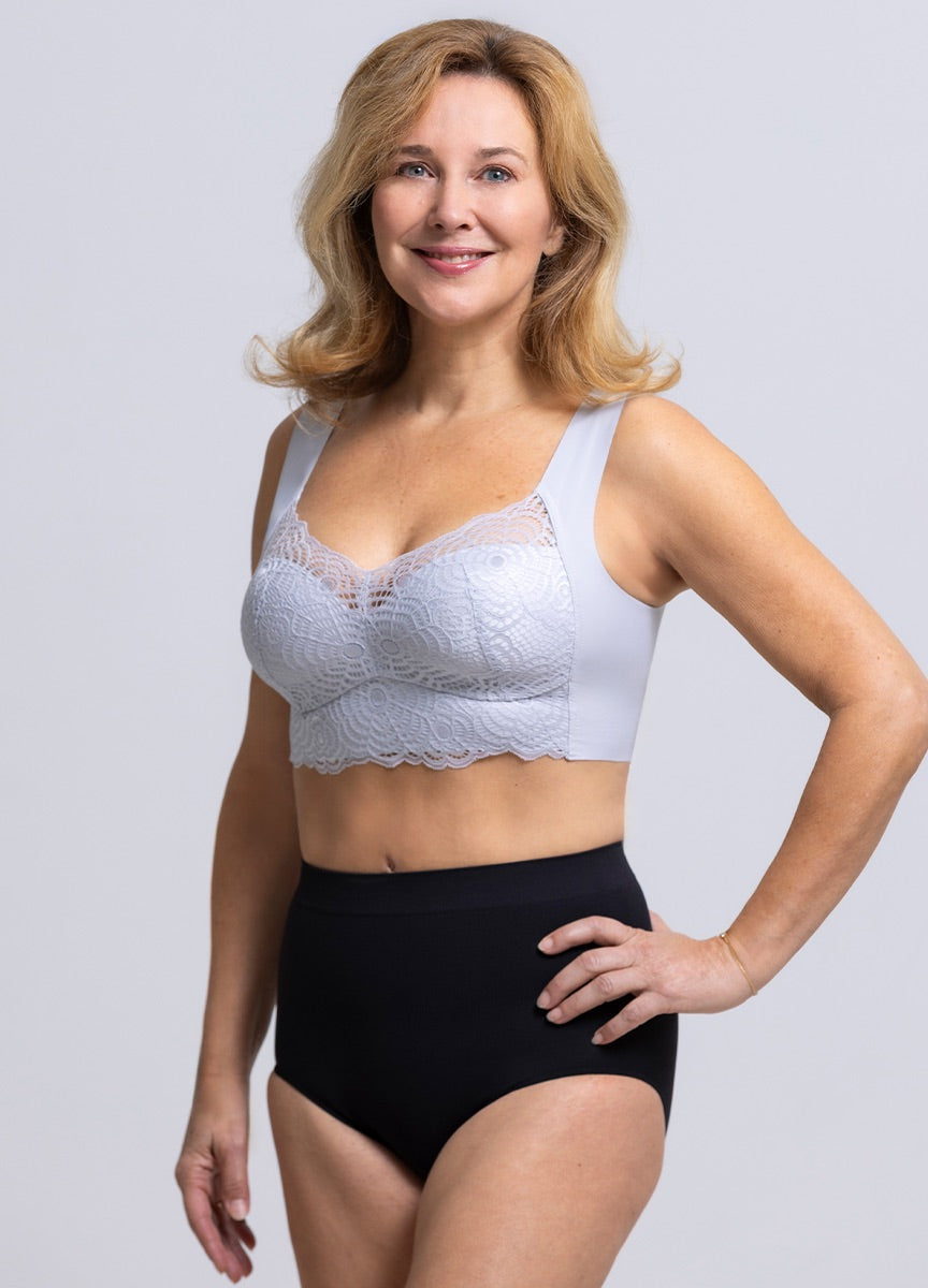 Adrianna | Womens Lift Bra With Wide Straps Longline Band