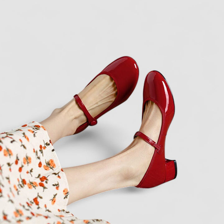 Anissa | Womens Classic Mary Jane Shoes With Block Heel
