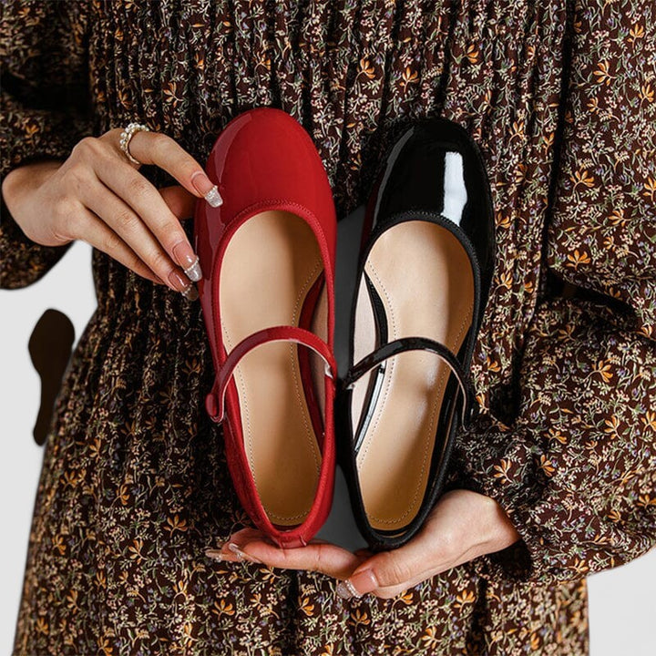 Anissa | Womens Classic Mary Jane Shoes With Block Heel