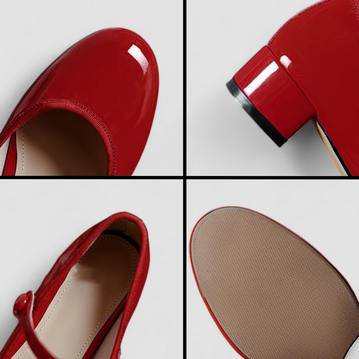 Anissa | Womens Classic Mary Jane Shoes With Block Heel