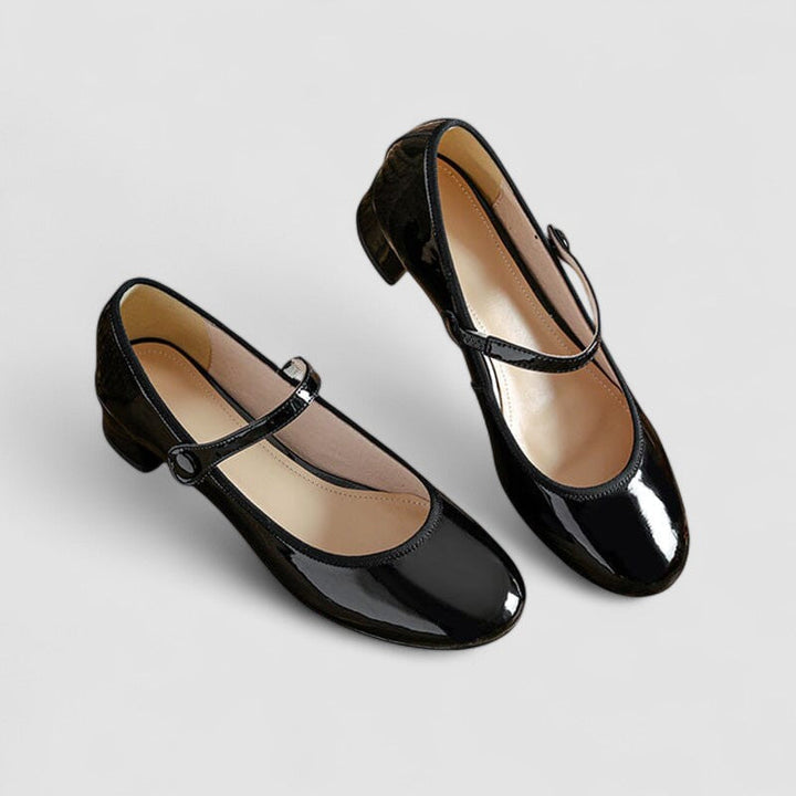 Anissa | Womens Classic Mary Jane Shoes With Block Heel