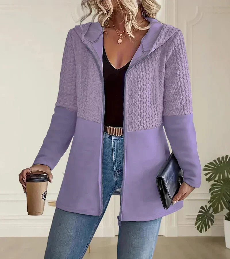 Naomi | Women's Hooded Textured Knit Cardigan
