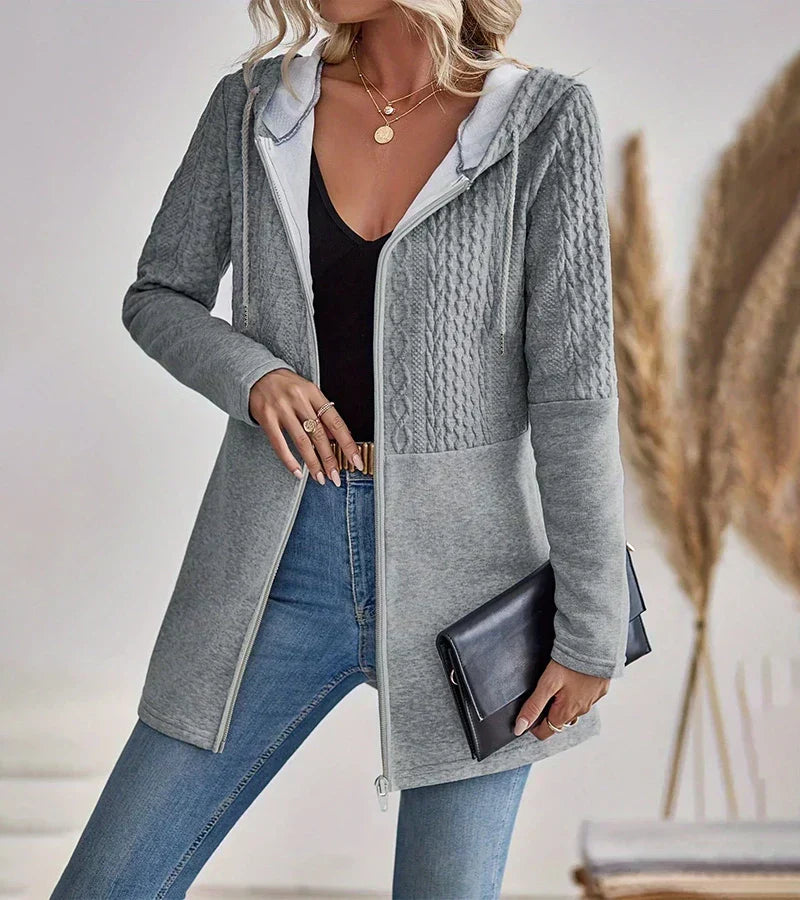 Naomi | Women's Hooded Textured Knit Cardigan