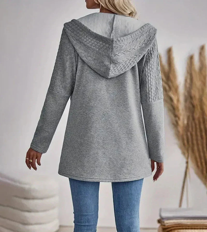 Naomi | Women's Hooded Textured Knit Cardigan