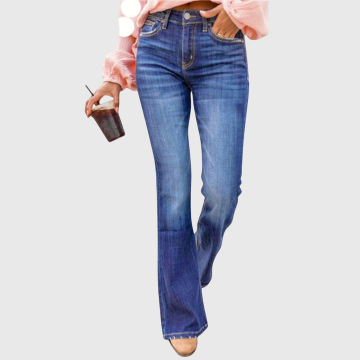 Harlow | Women's Denim High-Rise Flare Jeans Carol & Margaret Wilmington