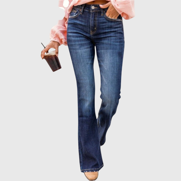 Harlow | Women's Denim High-Rise Flare Jeans Carol & Margaret Wilmington