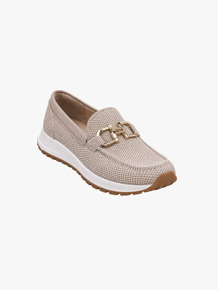 Desirae | Womens Casual Comfort Slip On Loafers With Buckle Detail
